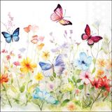 Ambiente - Servetten - 33 x 33 cm - Butterflies in Field