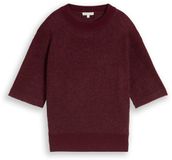 Tom Tailor - Pull en maille douillet avec une teneur en alpaga - Taille XXL - Prune préppy chiné