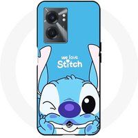 Maniacase Etui Realme V23 schattige ohana steek blauwe voorkant
