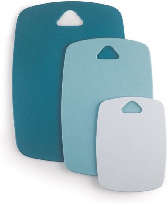 Lacor Set van 3 Snijplanken - Polypropyleen - Antibacterieel - Oceaan Groen