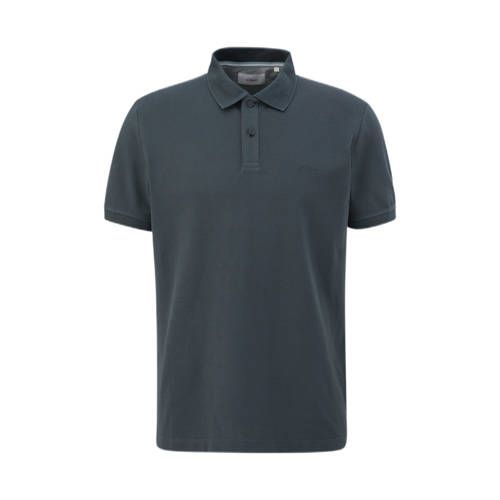 s.Oliver Regular Fit Polo met Logo - Antraciet