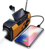 Merkloos Noodradio - Solar Radio - Draagbare Radio - Oranje