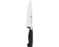Zwilling Four Star koksmes 18 cm messenstaal zwart