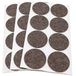 Adsamm 24 x wollen viltglijders, bruin, Ø 50 mm