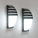 Comely 2 stuks 12 W wandlampen voor buiten, buiten/binnen, led, IP65, waterdicht, led-wandlamp voor binnenplaats, tuin, terras, muur, pad, koud wit, 6500 K