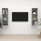 Maison Exclusive - Meuble mural pour téléviseurs, 2 pièces, panneau de particules couleur béton
