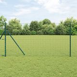vidaXL Euro Hek 1,4 x 10 m PVC-gelaagd ijzer Groen