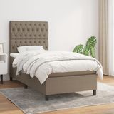 Maison Exclusive - Boxspringbed met matras, taupe, 90x200 cm, textiel