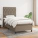 Maison Exclusive - Boxspringbed met matras, taupe, 90x200 cm, textiel