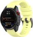 By Qubix Qubix Siliconen Sportbandje Geel 26mm Quickfit voor Garmin Epix Pro Gen 2 (51mm) / Quatix 7X / 6X & Tactix 7 (pro)
