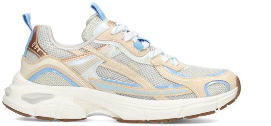 POSH by Poelman Harper Dames Sneakers - Wit met blauwe combinatie