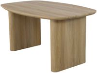 Lizzely Garden & Living Eettafel Japandi deens ovaal 160cm lichtbruin MDF Juno