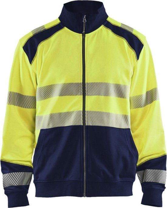 Blåkläder Sweatshirt hele rits High Vis 3558-2528