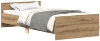vidaXL Bedframe Artisanaal Eikenkleurig Houtvezel 103x203 cm
