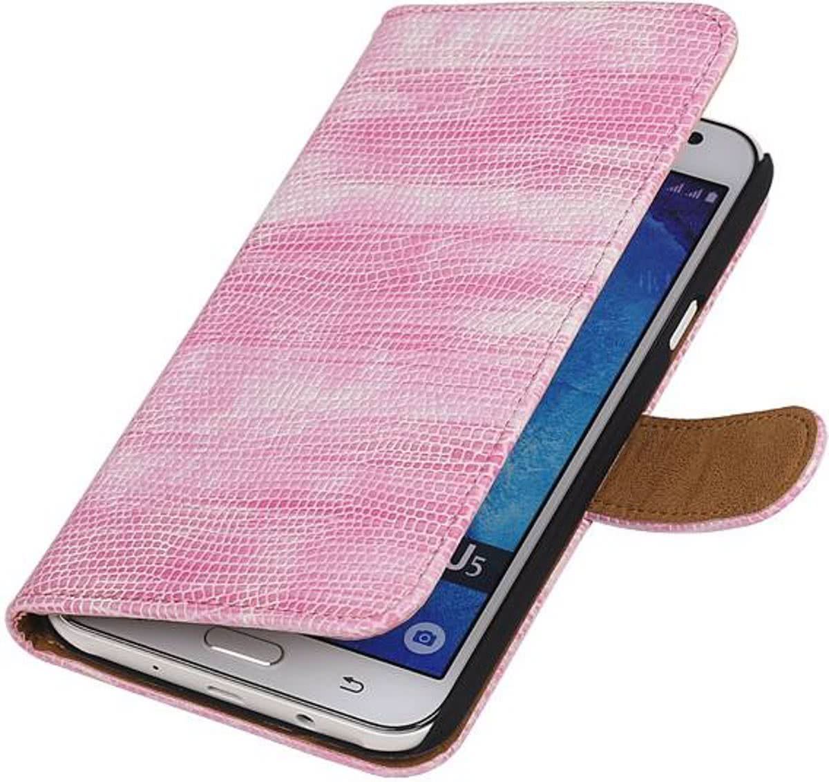 Best Cases Samsung Galaxy J5 Bookstyle Wallet Hoesje Mini Slang Roze - Cover Case Hoes