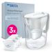 BRITA Style Essential XL Maxtra Pro Pure Performance carafe à eau avec filtre, blanc, 3,6 l, 3 pièces
