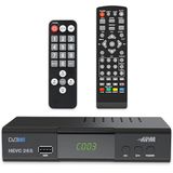 APM DTT-decoder Full HD 1080p H.265 HEVC DVB-T2 DVB-C HDMI Scart USB Coax