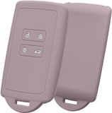 kwmobile autosleutelhoes geschikt voor Renault 4-knops Smartkey autosleutel (alleen Keyless Go) - Siliconenhoes in lila wolk