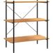 Maison Exclusive Étagère à 3 niveaux noir et chêne 80 x 40 x 92 cm