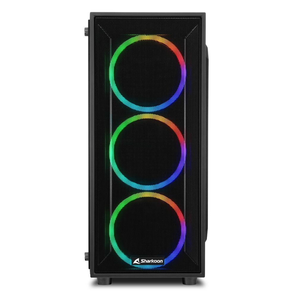 Sharkoon TG4M RGB - PC Case - Black - ATX, Micro-ATX, Mini-ITX - Tempered Glass - LED RGB