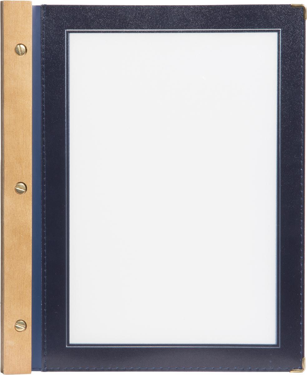 Securit Menukaart Woody ft A 4 blauw