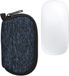 kwmobile computermuis hoes geschikt voor Apple Magic Mouse 1 / 2 hoesje - Muis beschermhoes met rits - Mouse case van neopreen in deep ocean / zwart