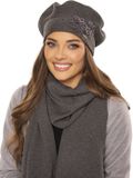 Vivisence Dames Baret - Donkergrijs