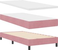 vidaXL Boxspringbed met kussens en hoofdbord, roze, 100 x 200 cm, fluweel