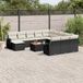 Prolenta Maison Exclusive - Tuinset voor de tuin, 13-delig, met kussens, zwart, van polyrotan