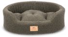 Ferplast Hondenbedkussen voor middelgrote honden, kattenbed, wasbaar synthetisch bouclé, zachte vulling, 65 x 46 x h 17 cm. Groen
