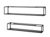 HAKU Wandplank set van 2 zwart, metaal - Maat: B 75/85 cm x H 14/17 cm x D 14/17 cm, Stijl: Modern