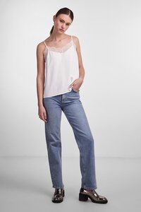 PIECES PCTIFFANY Strap Lace Top - Cloud Dancer - M