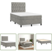 Matelas à ressorts ensachés - Sommier à lattes de lit et matelas gris clair 120x190cm velours