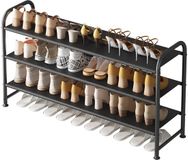 Unyqoos® 3-laags metalen schoenenrek, zwart