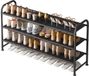 Unyqoos® 3-laags metalen schoenenrek, zwart