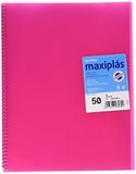 Grafoplás 39835054 A4-map met 50 hoezen, roze, envelop binnen, Maxiplas