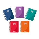 Centauro Schoolagenda 2025/2026, A6, dagweergave, 5 stuks in verschillende kleuren, blad 70 g, Spaans, hardcover, spiraalbinding, pvc, inclusief speciale vellen voor scholieren en stickers, FSC