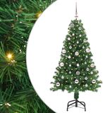 vidaXL Kunstkerstboom Groen 150 cm PVC en Staal en Kunststof