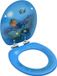 vidaXL Toiletbril met soft-close deksel, diepzee, MDF