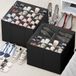 SpaceAid Schoenenorganizer voor Kasten (2 Stuks), Vouwbare Schoenenopslagbakken met Instelbare Delers, Past 16-32 Schoenenparen – Zwart