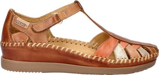Pikolinos Cadaques dames sandalen - Cognac - Maat 40