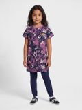 Hummel Kinderjurkje met Korte Mouwen Hmldrama T-shirtjurkje S/S 214575 Bordeaux Gebloemd Katoen Maat 110