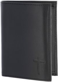 oxmox Leren portemonnee Leather RFID Protect Kombibörse Freedom Cross Embossed Black zwart