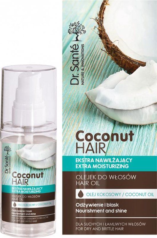 Dr. Sante Kokosnoot Haarolie Extra vochtinbrengende kokosolie voor droog en breekbaar haar 50ml