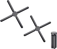 Westmark 2 potonderzetters opvouwbaar – Ø 22 cm siliconen, grijs