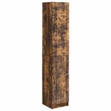 vidaXL - Bank loungeset - Bewerkt hout - Gerookt eiken