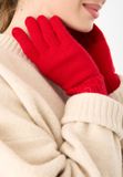 Codello Premium breipettenhandschoenen Vrouwen Rood Wol Kasjmier Effen