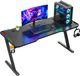 Avalo Gaming Bureau - 120x60x73 CM - Game Desk Met LED Verlichting - Zwart