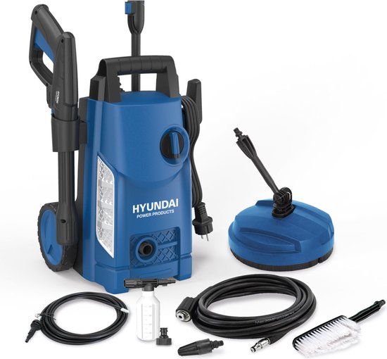 HYUNDAI hogedrukreiniger 1500W - Complete deluxe set - 360 L/uur - Inclusief veel accessoires - spuitstukken - terrasreiniger - zeeptank
