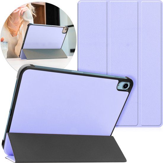 iMoshion Trifold Bookcase - Tablet Hoes voor iPad 10.2 inch (2020/2019/2021) - Paars/Lila